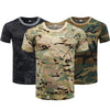 Men's Quick Dry Hiking T-shirt | Tactical Military Camouflage T-shirt | Camo T-shirt