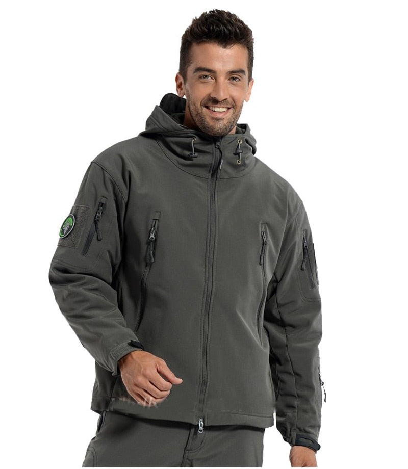 Lurker Shark Skin Soft Shell Tactical Jacket | Men Waterproof Windbreaker Fleece Coat