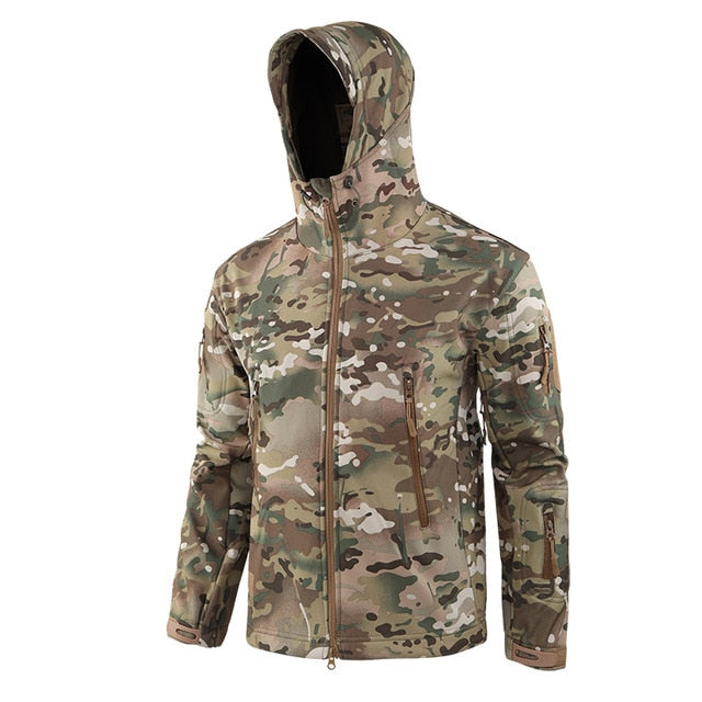 Lurker Shark Skin Soft Shell Tactical Jacket | Men Waterproof Windbreaker Fleece Coat