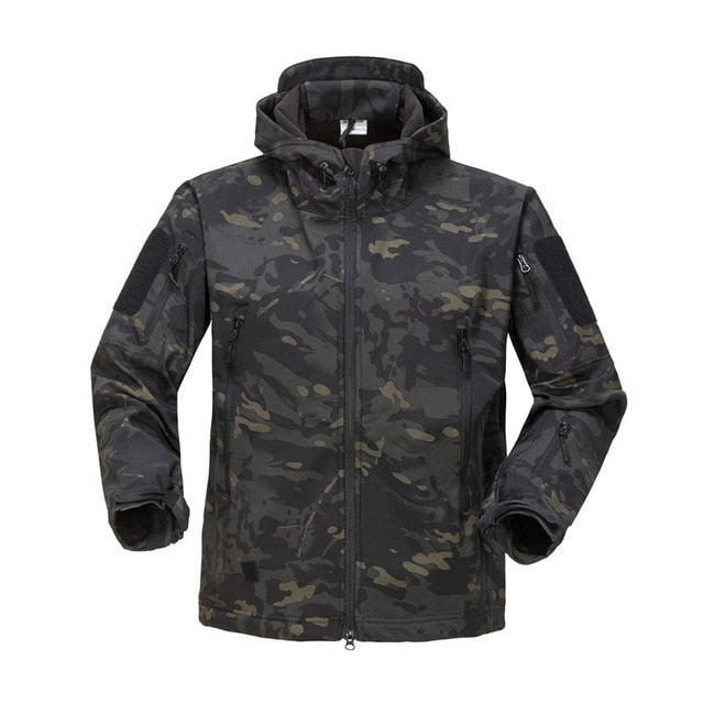Lurker Shark Skin Soft Shell Tactical Jacket | Men Waterproof Windbreaker Fleece Coat