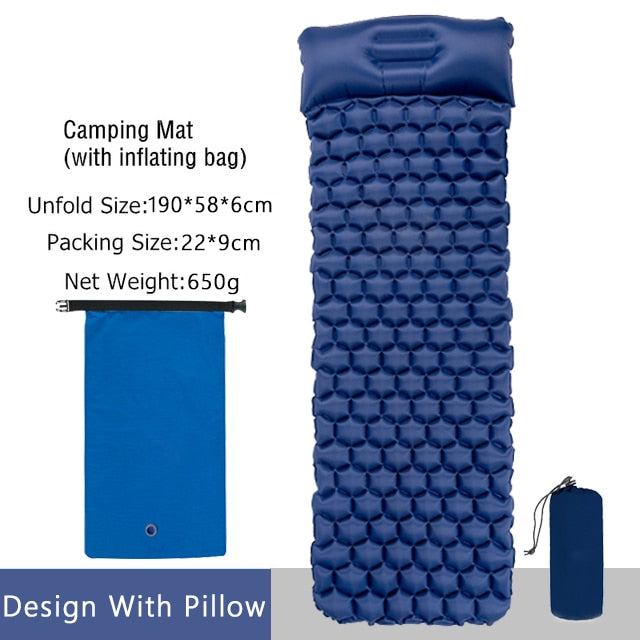 Sleeping Pad Fast Filling Air Bag Camping Pads
