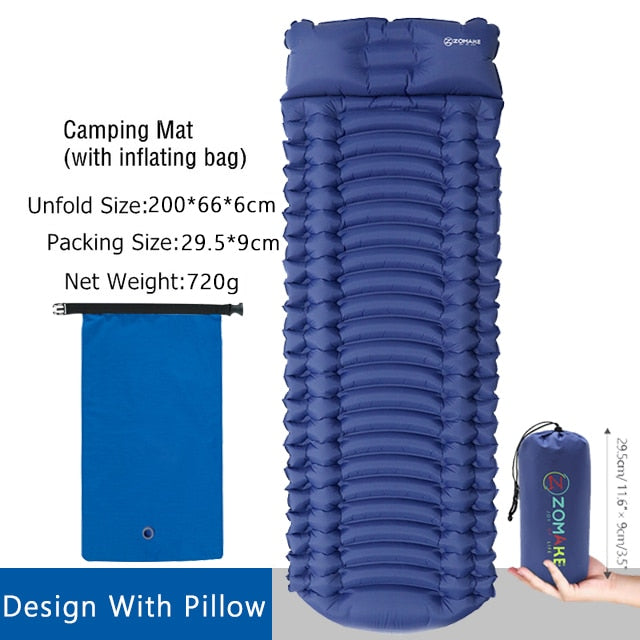 Sleeping Pad Fast Filling Air Bag Camping Pads