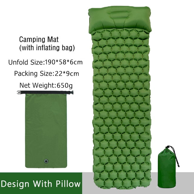 Sleeping Pad Fast Filling Air Bag Camping Pads
