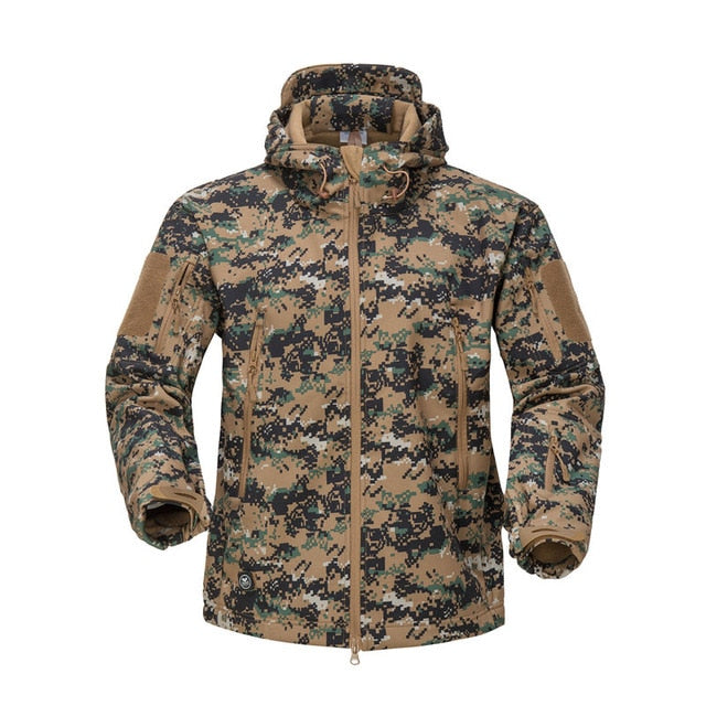 Lurker Shark Skin Soft Shell Tactical Jacket | Men Waterproof Windbreaker Fleece Coat