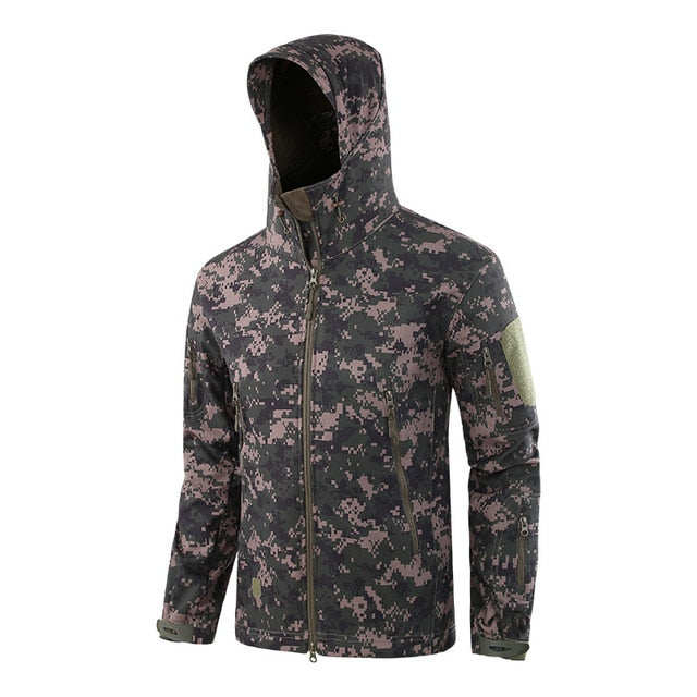 Lurker Shark Skin Soft Shell Tactical Jacket | Men Waterproof Windbreaker Fleece Coat