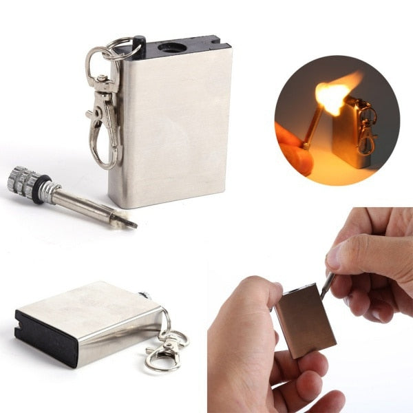 Fire Starter Metal Match Outdoor Lighter Gas Cigar Camp